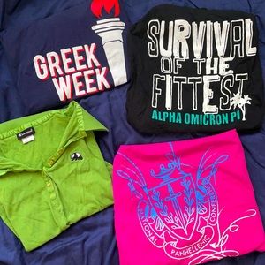 Lot of AOII / Panhellenic sorority shirts